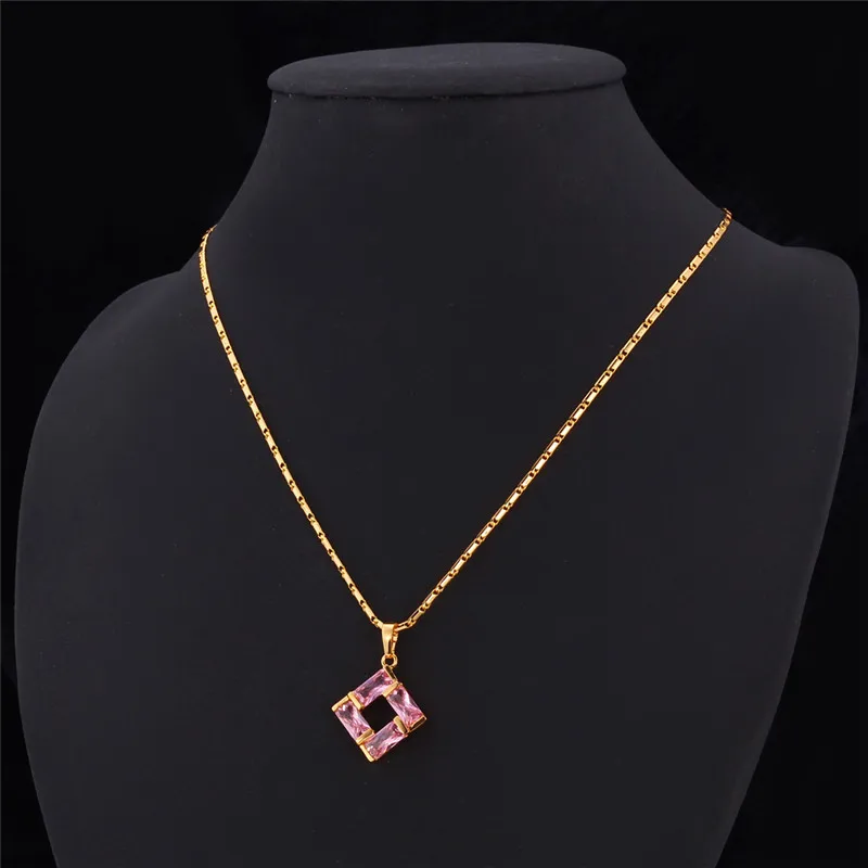 Новое красивое золотое ожерелье высокого качества с кубическим цирконием Милая