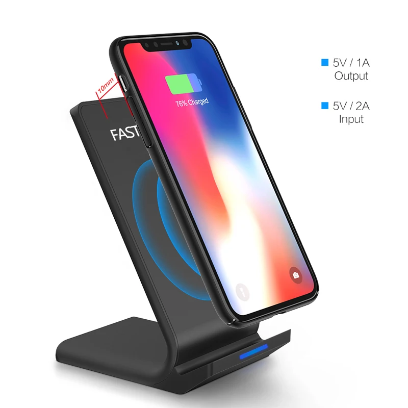 Беспроводное зарядное устройство 10 Вт быстрая зарядка для iPhone X 8 Plus
