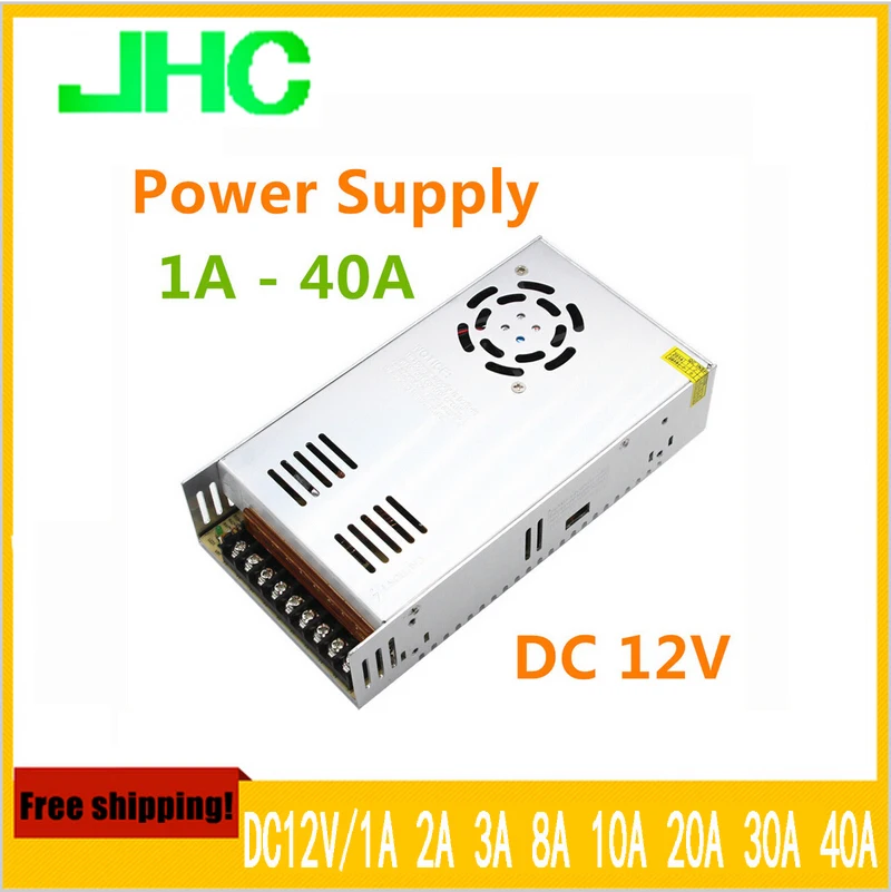 DC 12V 1A 2A 3A 5A 8.5A 10A 15A 20A 30A 40A переключатель Питание адаптер переменного тока