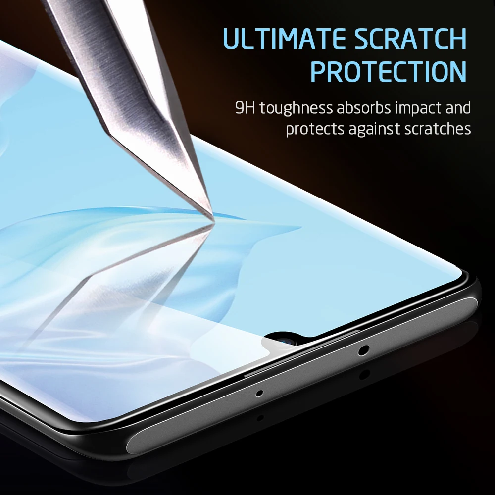 ESR 2 шт./лот протектор экрана для Huawei P30 Pro закаленное стекло 3X сильнее 9H 3D изогнутое