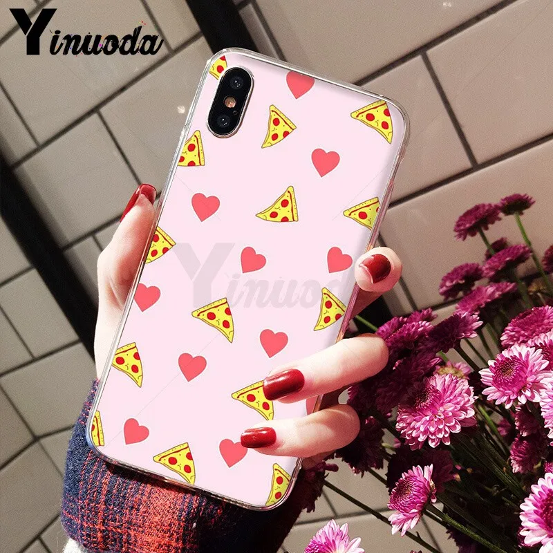 Yinuoda еда Пицца DIY Окрашенные красивые аксессуары для телефона чехол iPhone X XS MAX 6 6s 7