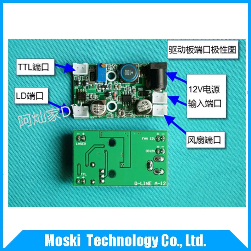Лазерного драйвера доска модуль привода постоянный ток доллар 450nm 3А TTL модуляция