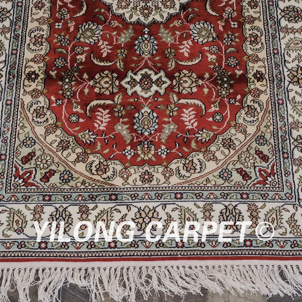 YILONG 2 5 'x 4' персидский шелковый ковер с цветочным дизайном изысканная