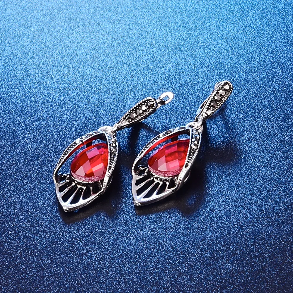 Женский комплект свадебных украшений ожерелье и серьги с подвеской в виде капли