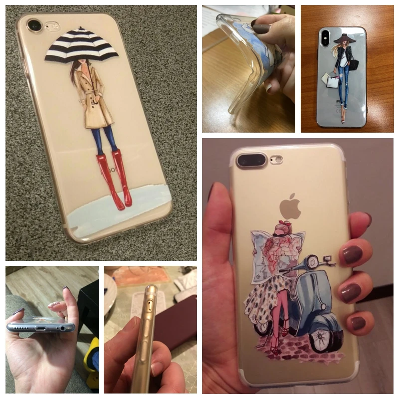 Phone Cases For iPhone X XS 7 8 6 6s 7Plus 8Plus Traveling Girls Design Beautiful Bikini Girl Back Cover for iphone XR Max |