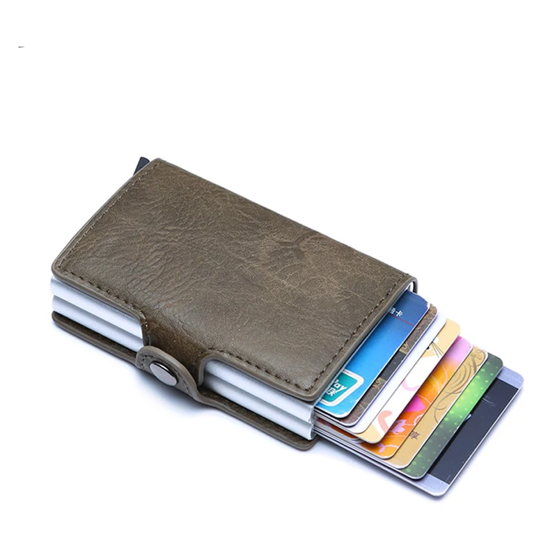 Деловой кредитный держатель для карт кошелек унисекс с металлической