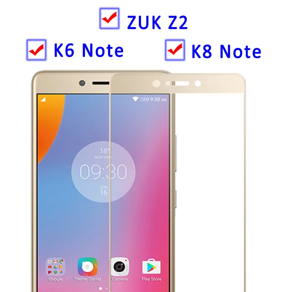 Защитное стекло для Lenovo K6 Note экрана K8 Zuk Z2 Закаленное Защитная пленка полное