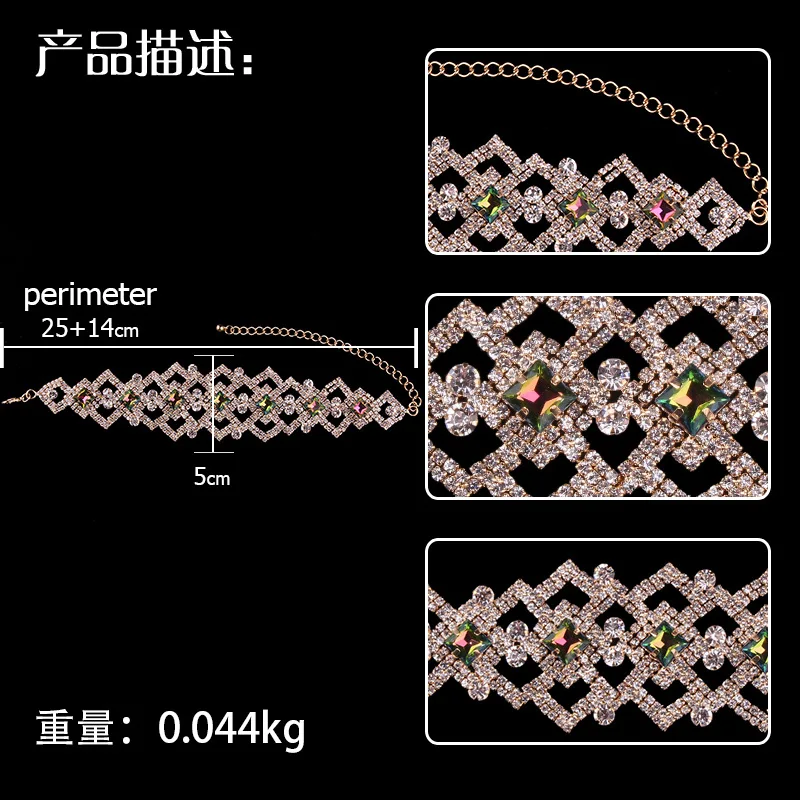 Fashion Choker Crystal Chocker Rhinestone Necklace Women Luxury Jewelry Accessories |