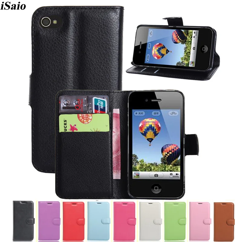 Чехол книжка для Apple iPhone 4S Wallt кожаный чехол 4 S iPhone4S защитный телефона с держателем
