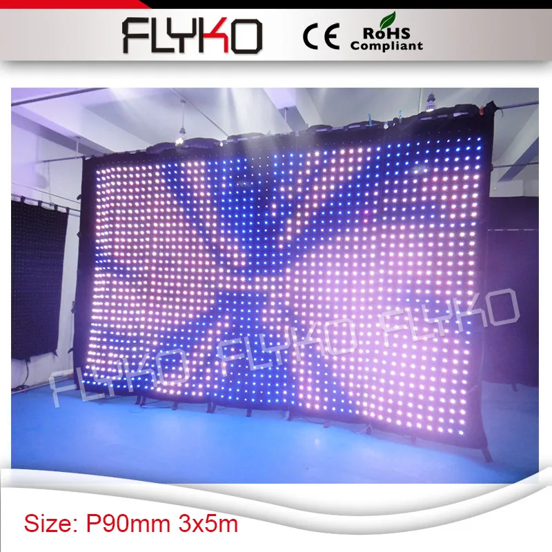 Стандартный горячий Размер 3х5м лучшее разрешение пиксельный шаг 90 мм фон видения