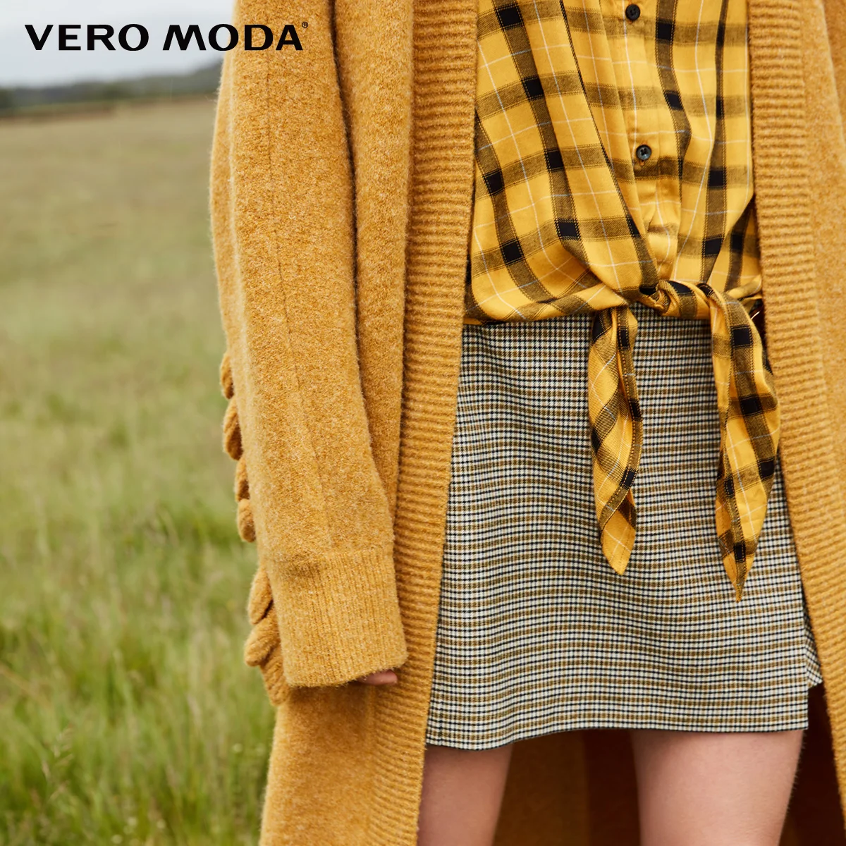 Vero Moda Раффлед украшения длинный вязаный кардиган Болеро | 318325502