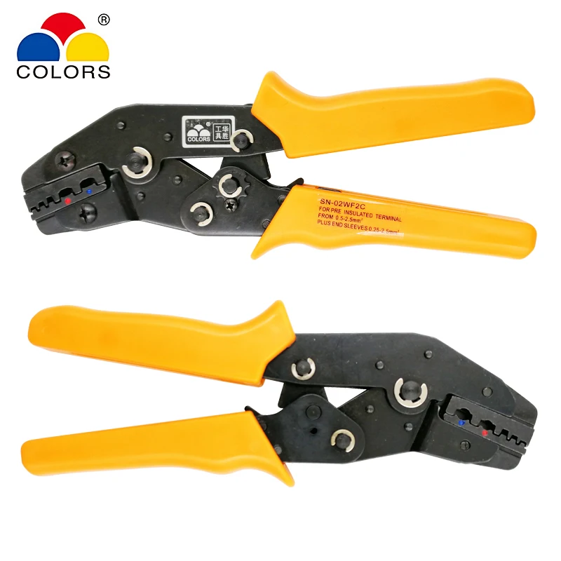 Цветные SN 02WF2C обжимные плоскогубцы 0 5 мм2 20 13AWG европейский стиль для трубных