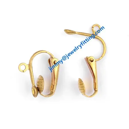 jewelry findings brass lever back earring clip ear wire  clip earring fitting fashion