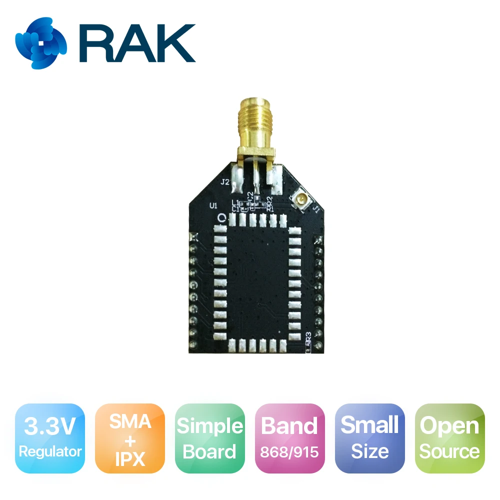 RAK811 макетная плата с открытым исходным кодом LoRa wi-fi-модуль быстро тестовая коммутационная плата небольшого размера 3,3 В SMA+ IPX 868/915 МГц Q108