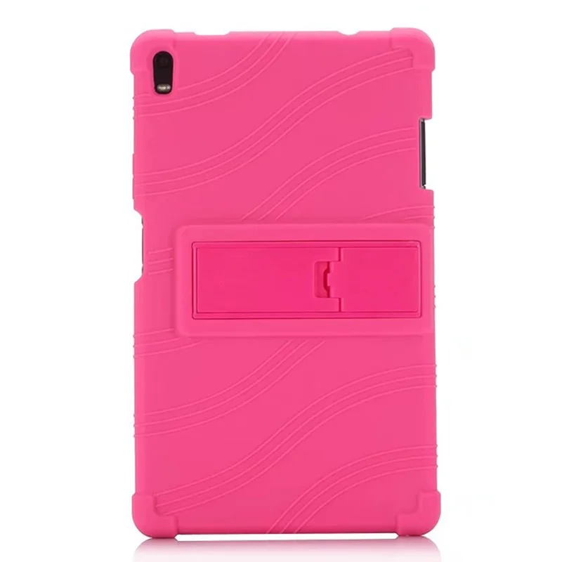 rose Мягкий силиконовый чехол на заднюю панель для lenovo Tab 4 8 plus TB-8704N TB-8704F чехол для планшета Для lenovo Tab 4 8 plus Чехол+ пленка+ ручка - Цвет: rose