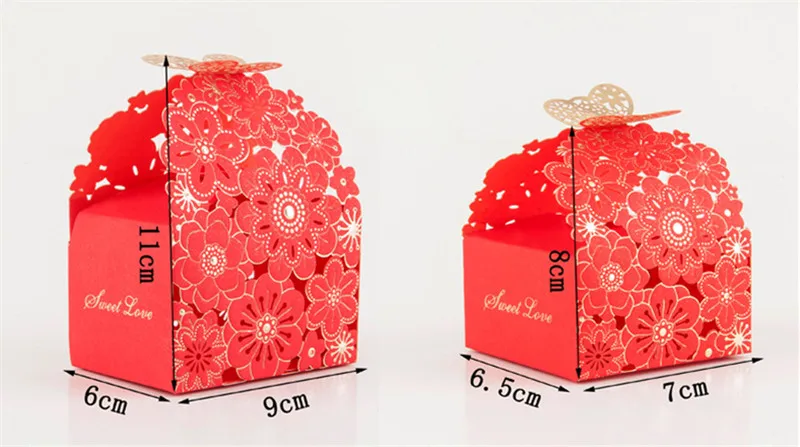 50pcs/lot Colorful Flowers Foldable Candy Boxes Package Birthday Engagement Wedding Guest Gift Service Only Small Size Available | Дом и сад