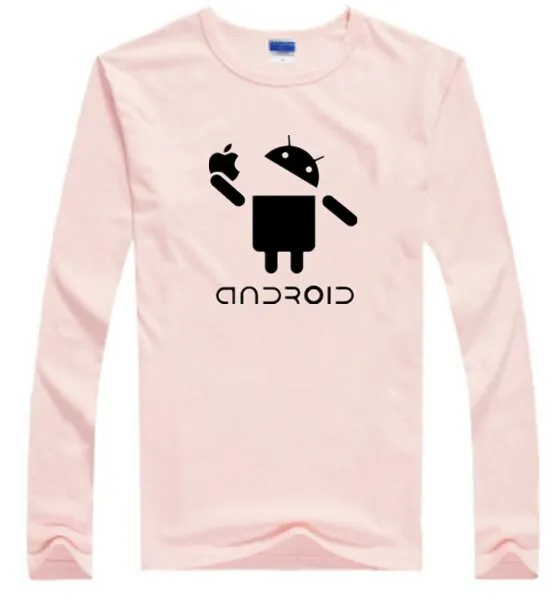 2017 творческая Android детская одежда футболка для мальчиков 100% хлопок Длинные