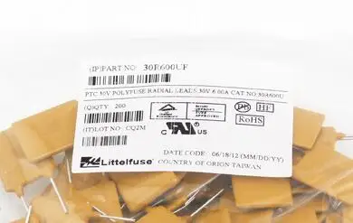 200 шт. x 30R600UF 30В 6А PTC полипредохранитель радиальные провода перестраиваемый