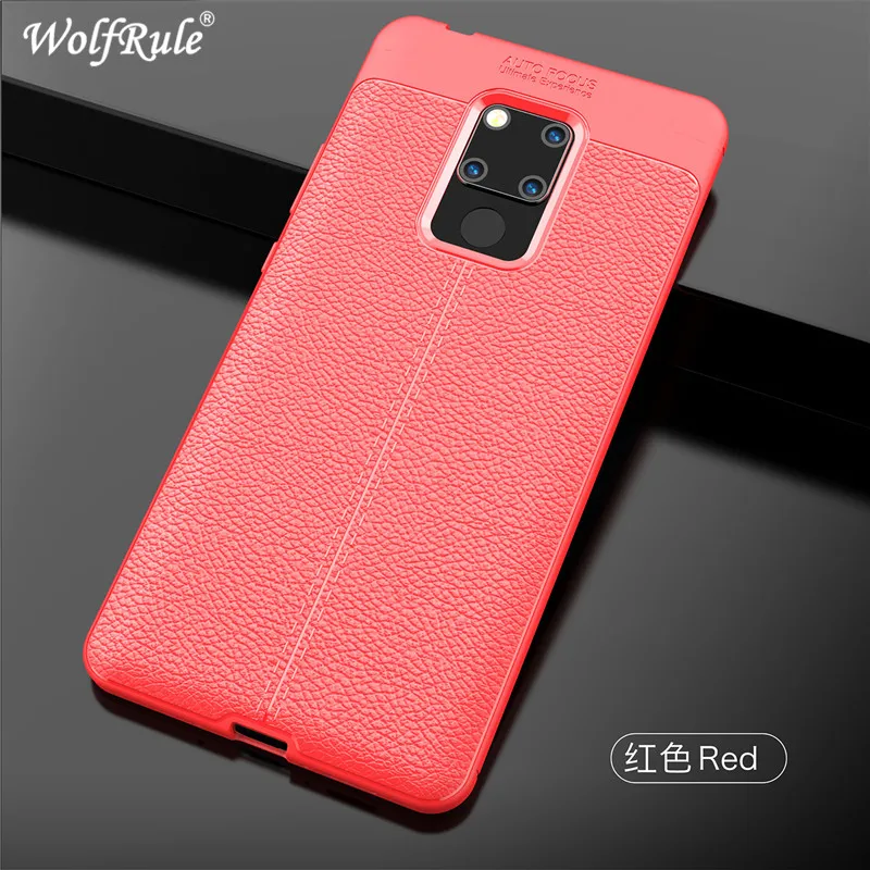 WolfRule Huawei Mate 20 X Case Huawei Mate 20 X Cover Shockproof Luxury Leather Soft TPU Case For Huawei Mate 20X  Funda 7.2