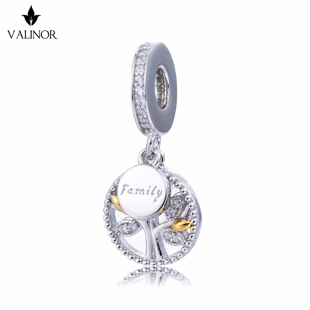 Семья дерево 925 пробы серебряные Тропические рыбы и воды растения tailBeads амулеты