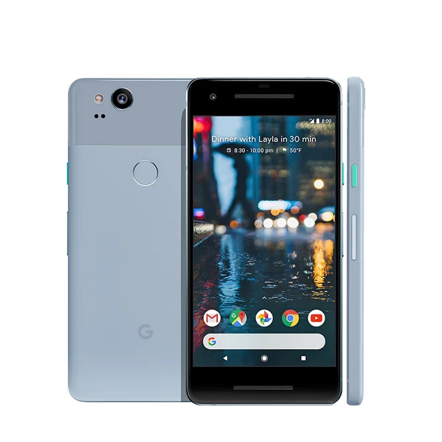 Мобильный телефон Google Pixel 2 с европейской версией, 5,0 дюймов, 4 Гб ОЗУ, 64 ГБ/128 Гб ПЗУ, Восьмиядерный мобильный телефон Snapdragon 835, отпечаток пальца