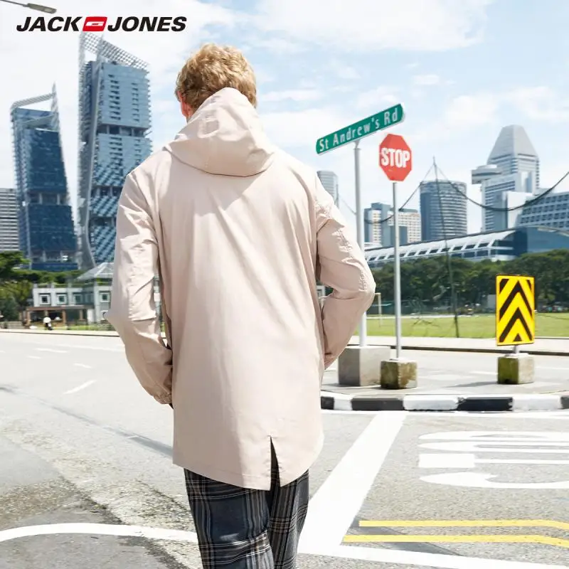 JackJones мужская хлопковая куртка с капюшоном и длинными рукавами E | 219121565