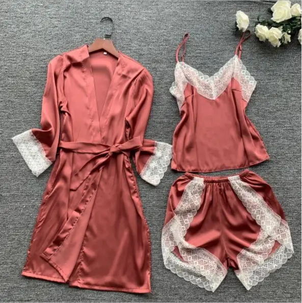 M-XXL размера плюс пижама новинка 2019 шелковые пижамы для женщин летняя одежда сна