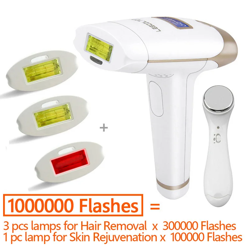 1000K Flash Massager Lescolton IPL лазерная эпиляция 1000000 вспышек Эпилятор с ЖК-дисплеем T009i постоянный Триммер бикини Электрический depilador - Цвет: 1000K Flash Massager