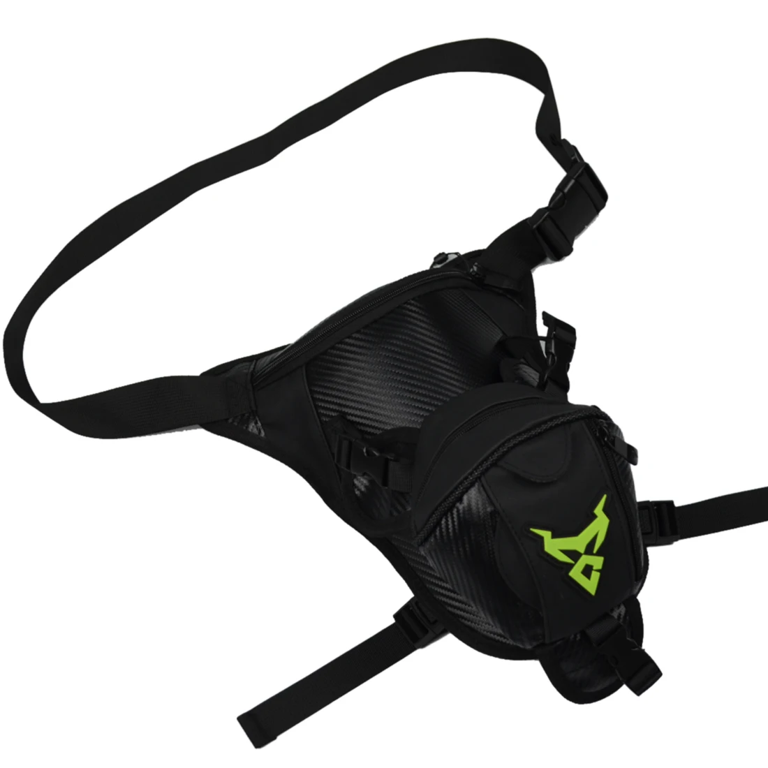 Green Black Высокое Качество Микрофибра Rider Leg Fanny сумка Треккинговая Мужская мотоциклетная штурмовая бум дорожная Военная Мужская Хип поясная сумка - Цвет: Green Black