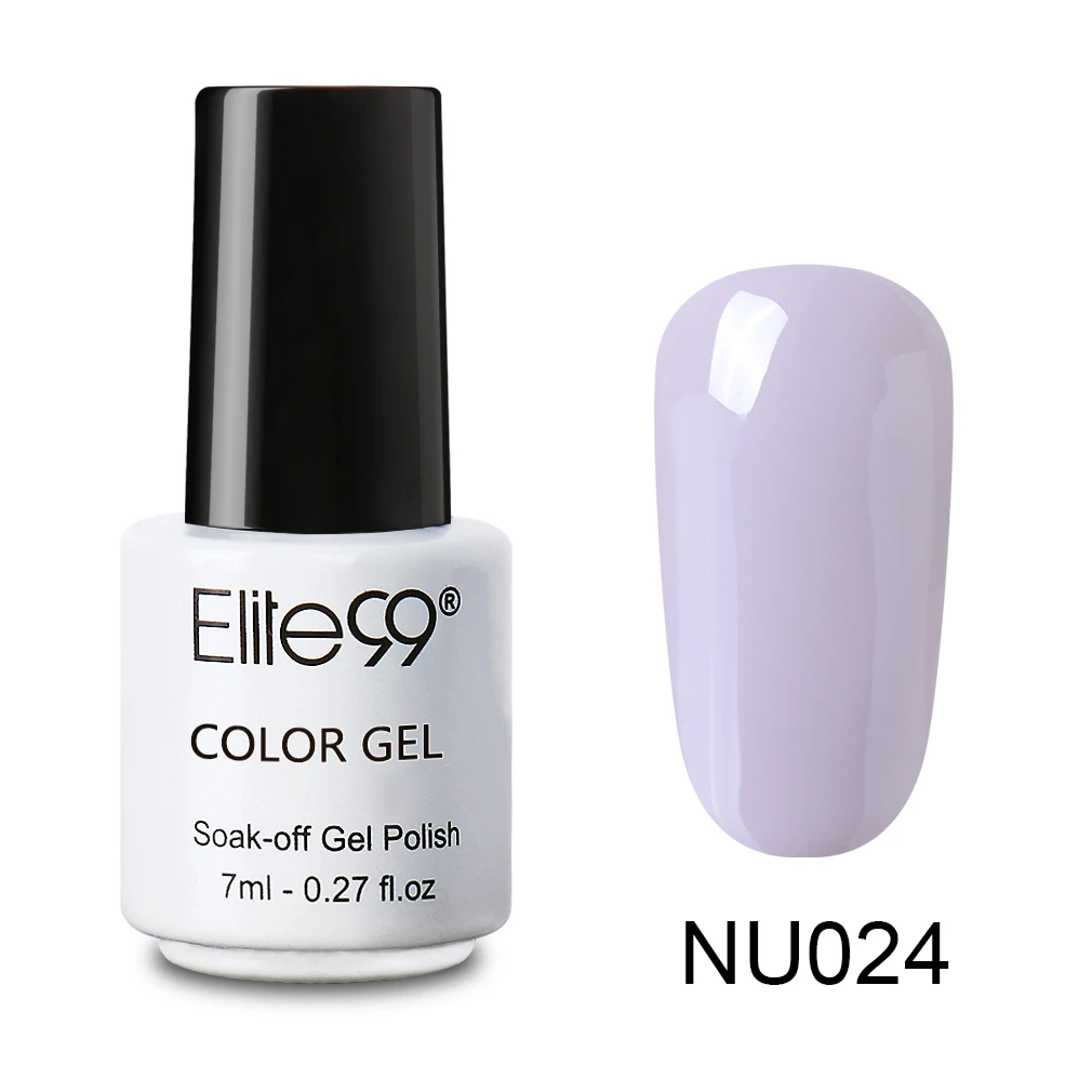 NU024 Elite99 Гель-лак все для маникюра Vernis верхнее покрытие УФ светодиодный Гель-лак замачиваемый для ногтей художественный Гель-лак для ногтей Базовое покрытие цветной гель - Цвет: NU024