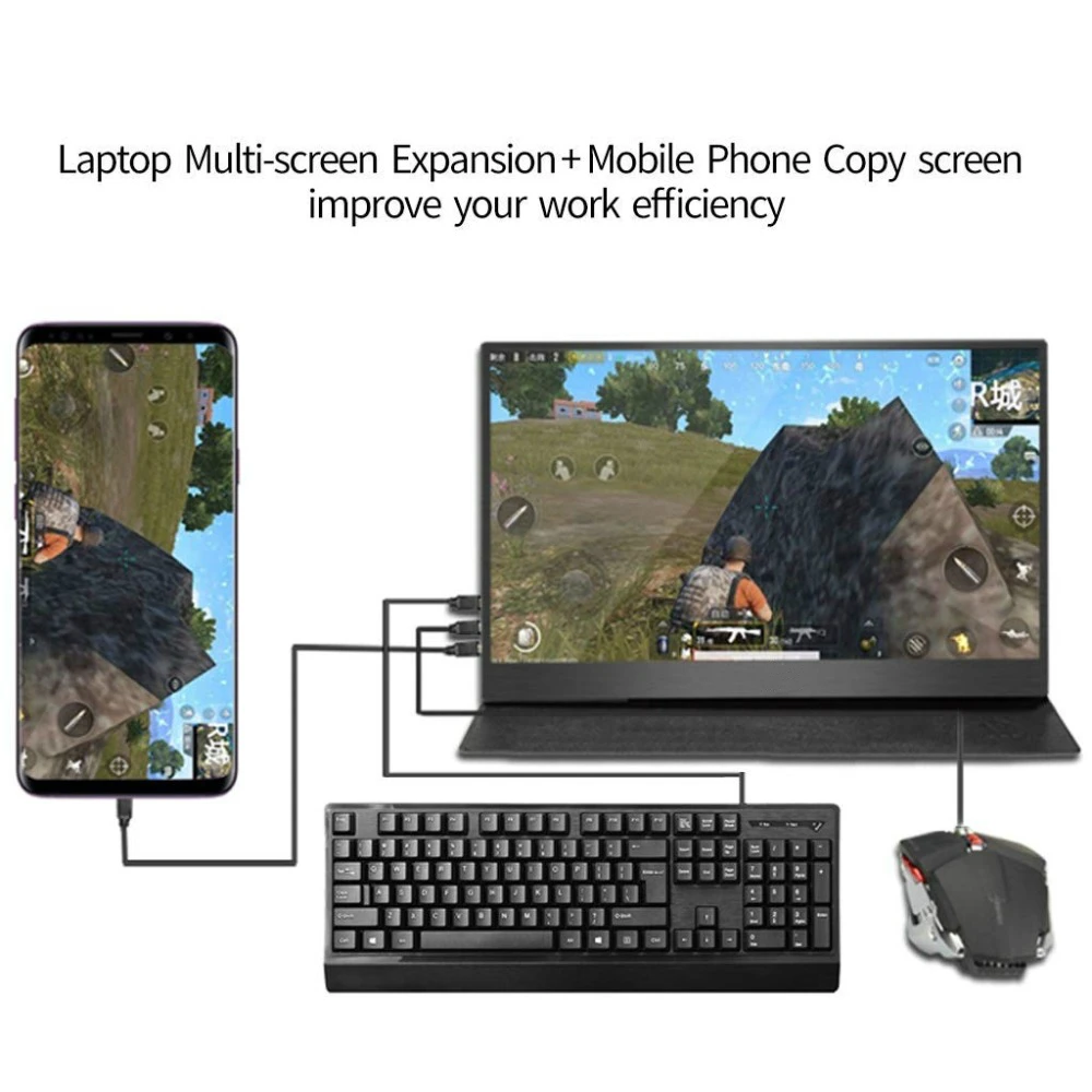 

15.6 inch 1920x1080 Touchscreen IPS Portable Monitor with 2 Type-C USB-C Mini HDMI for Raspberry Pi PS3/PS4/Xbox 360 Laptop PC