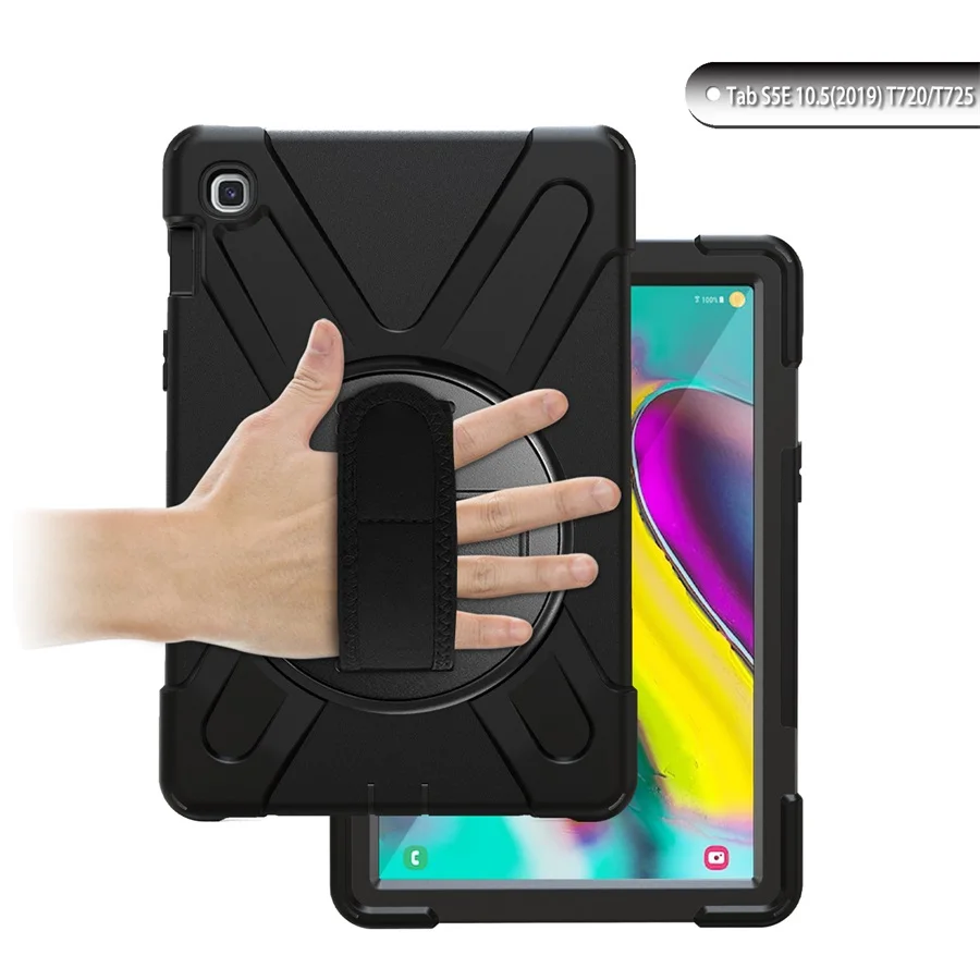 Black Kickstand Для Galaxy Tab S5e 10,5 дюймов чехол, противоскользящий ударопрочный чехол для samsung Galaxy Tab S5e 10,5 SM-720 SM-725 - Цвет: Black Kickstand