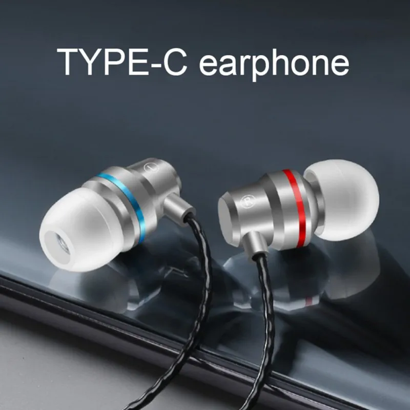 Наушники с ушками типа C наушники fone de ouvido микрофоном для Huawei Mate 10 Pro Xiaomi Mi 6 8 Mix 2 Note 3