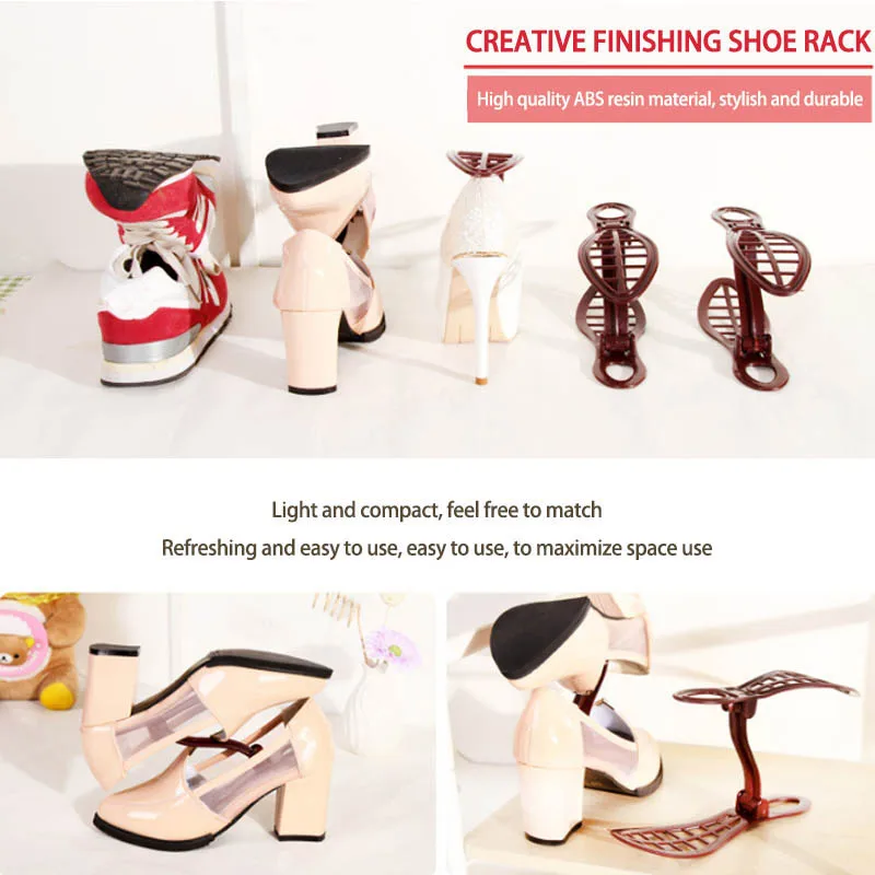 Регулируемый двухслойный держатель для обуви пластиковые аксессуары гостиной