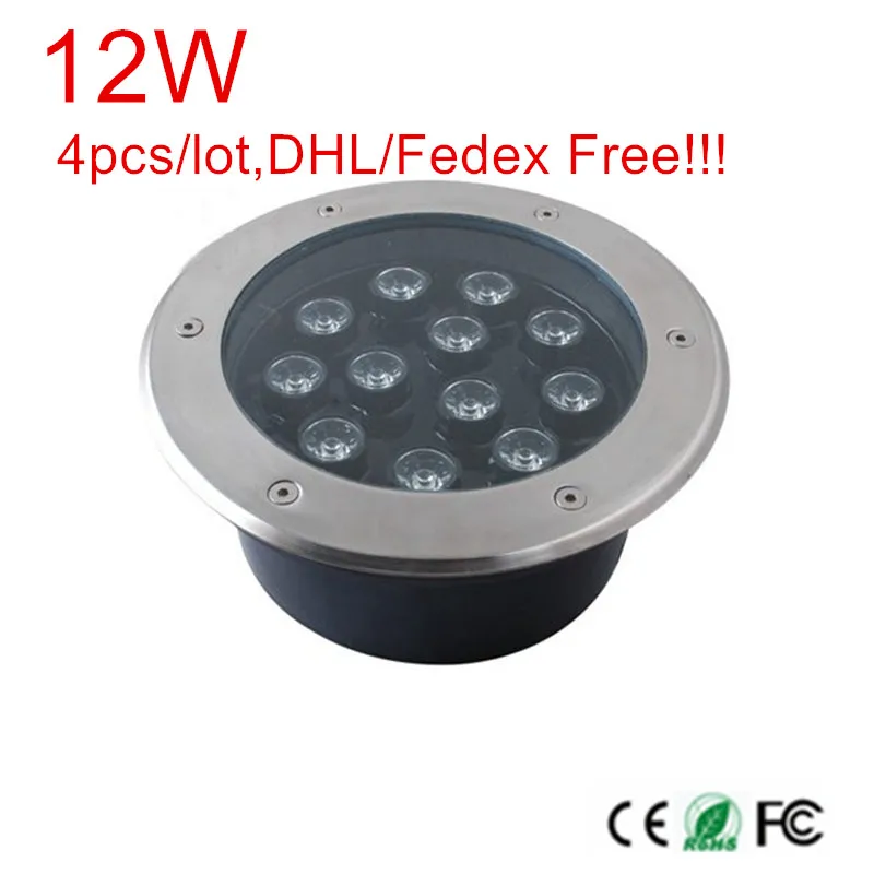 

4 шт./лот 12 Вт AC85-265V/DC12V/DC24V светодиодная наружная подземная лампа Водонепроницаемая IP67 светодиодная точечная напольная садовая лампа