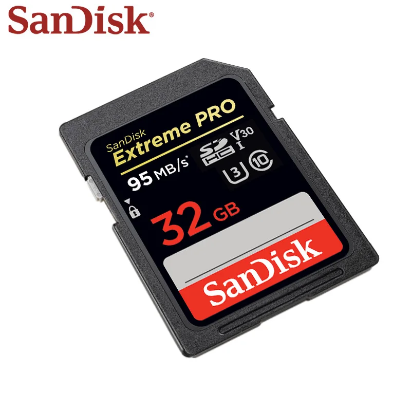 Двойной Флеш-накопитель SanDisk Extreme PRO SD карты 128 Гб 64 Гб оперативной памяти, 32 Гб встроенной памяти, 256 ГБ Карта памяти SDHC карты UHS-I высокое Скорость 170 МБ/с. Class 10 V30 SD карты для Камера
