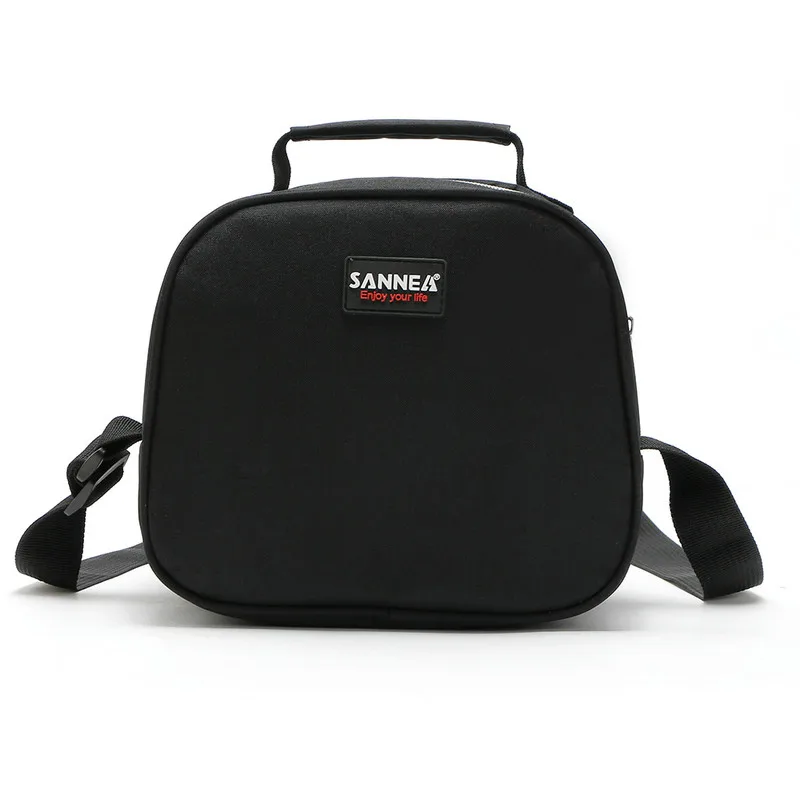 Black SANNE 6L Детский мультфильм изоляции Портативный Пикник мешок теплоизоляция доставки посылка сумка для завтрака с теплозащитным покрытием - Цвет: Black