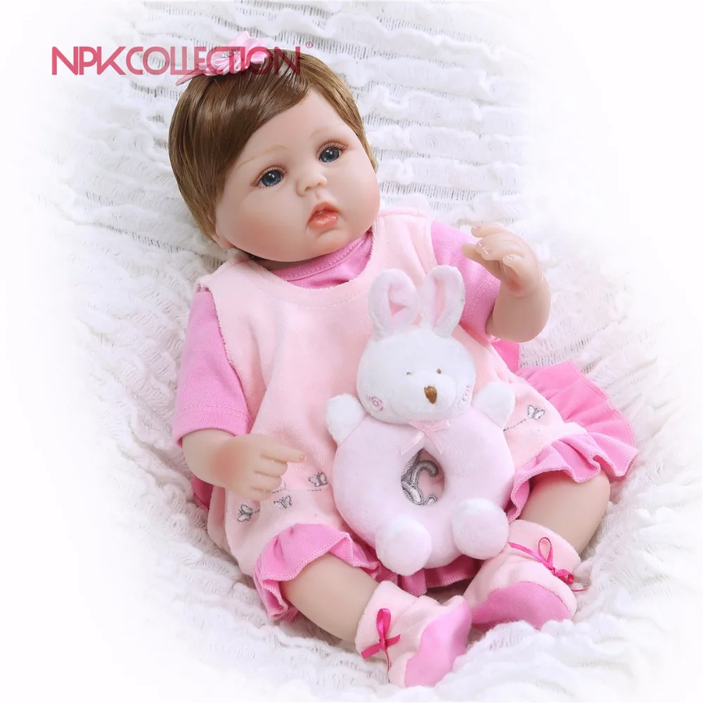 Npkколлекционная силиконовая кукла для новорожденных детский игровой мат подарок
