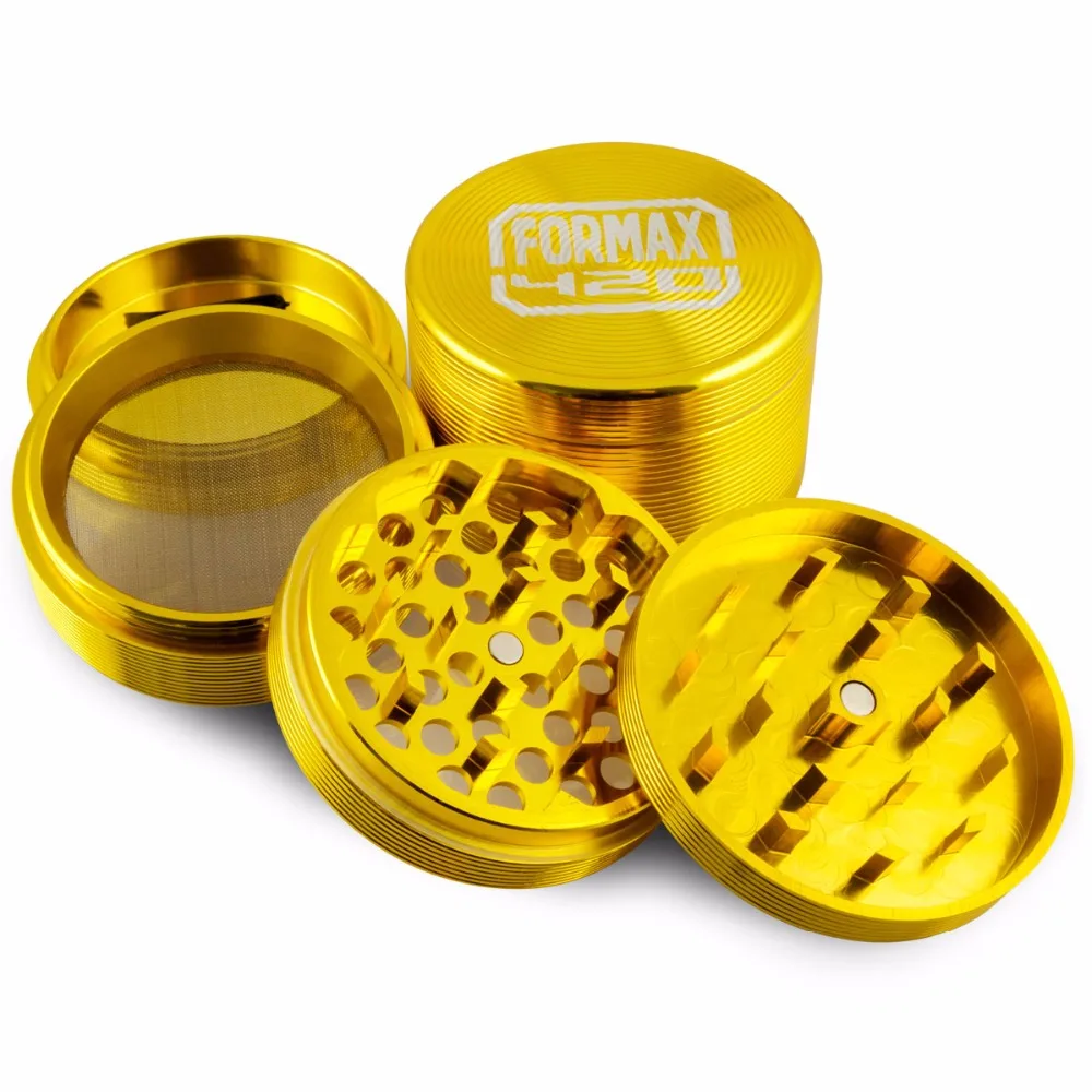 Formax420 62 мм пульсация CNC Золотая табачная мельница 4 шт. с пыльцеуловителем и