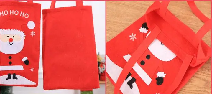 Freeshipping 2018 Christmas New Santa Claus Gift Bags Merry Candy 10pcs |
