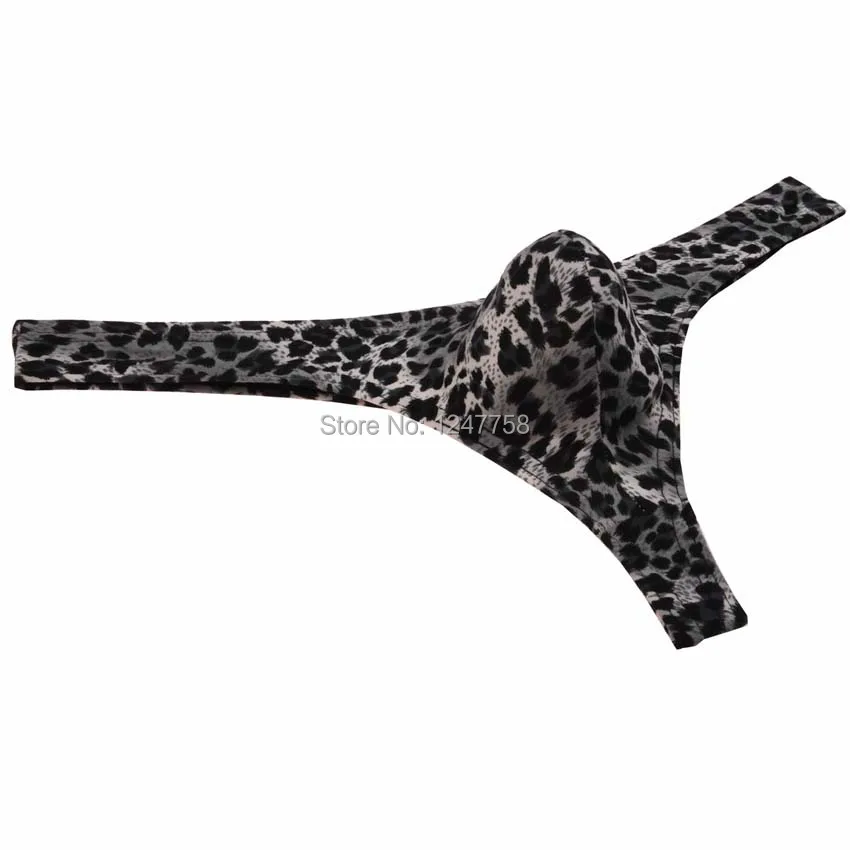 Мужские стринги с низкой посадкой мягкое бикини Т образной спинкой и леопардовым