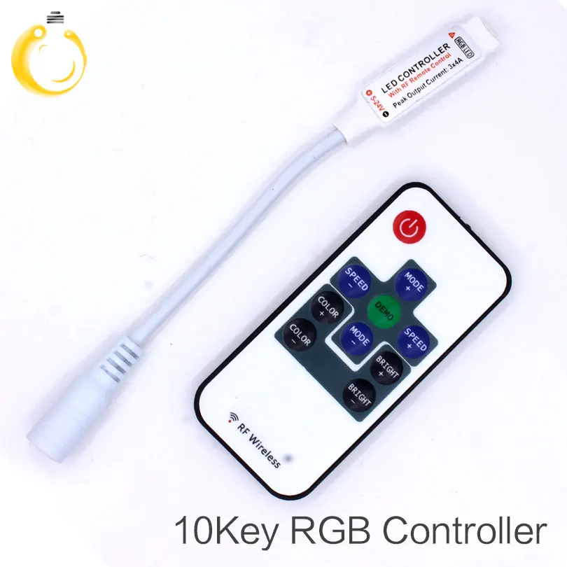 Мини 10key rf Беспроводной контроллер удаленного коммутатора DC12 24V со светодиодной