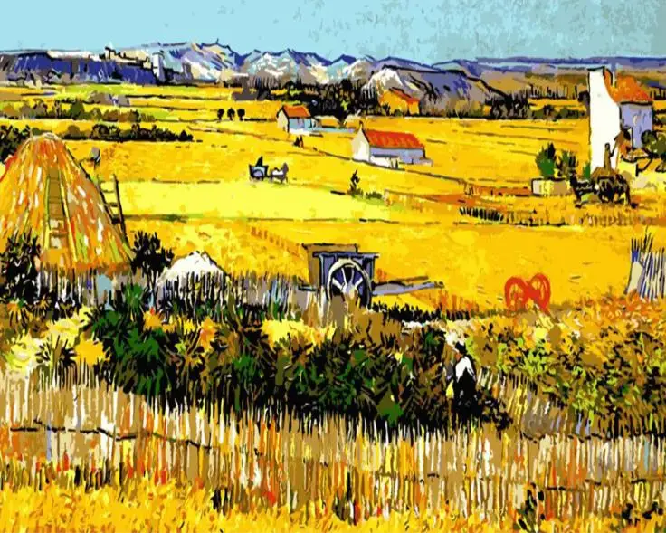 Vincent Van Gogh известные абстрактные картины маслом по номерам Осенний сбор урожая