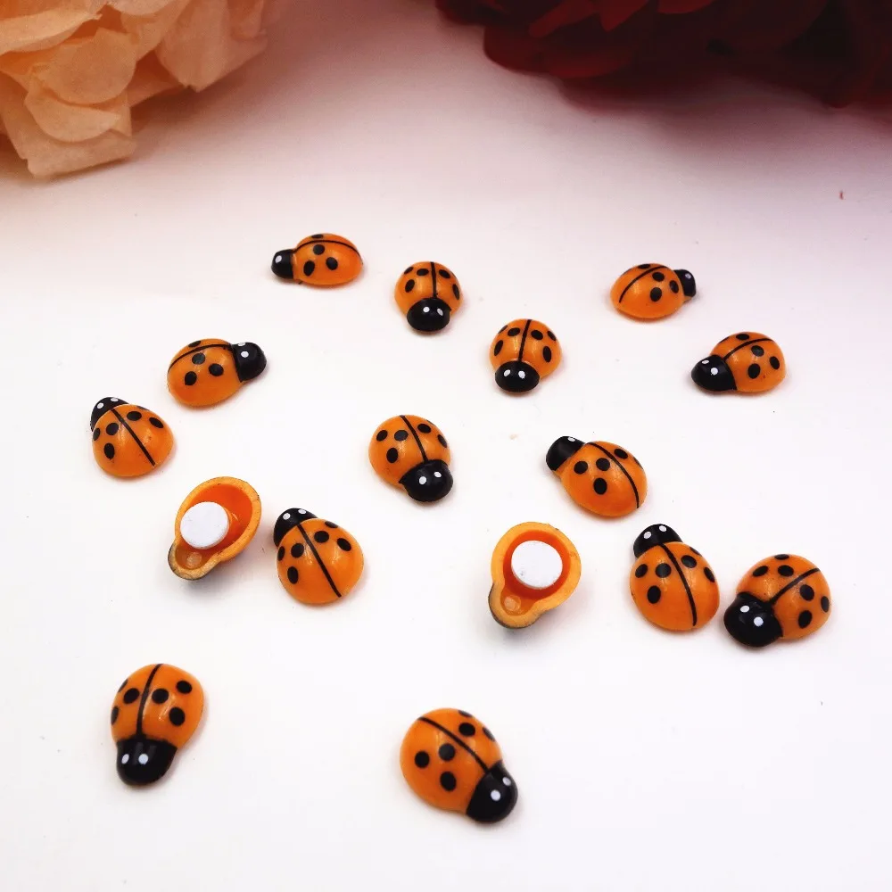Самоклеящиеся наклейки в виде божьей коровки разных размеров 100 шт.|craft halloween