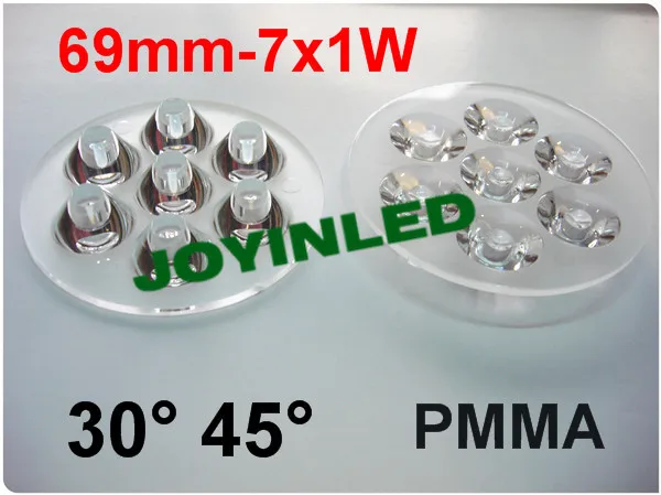 30 45 60 90 120 degree 10pcs high power led 7W Optical Lens 690MM x11MM PMMA Conjoined Twin | Лампы и освещение