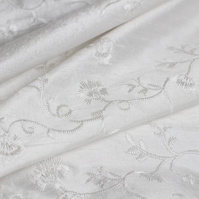 Pearlsilk 22Momme утепленная тяжелый Doupion шелк с вышивкой шелк тутового шелкопряда материалов платье DIY Одежда ткани