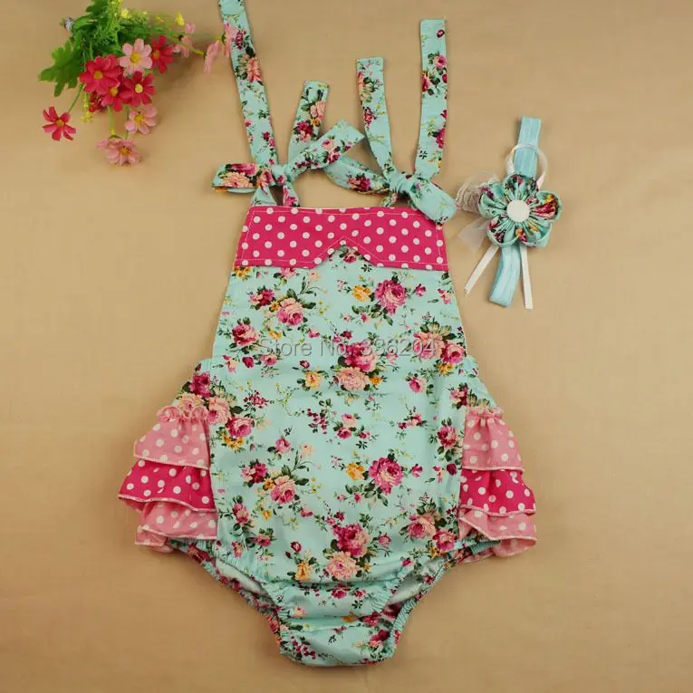 Детский хлопковый комбинезон в горошек с цветочным принтом|girls cotton nightdress|cotton tank