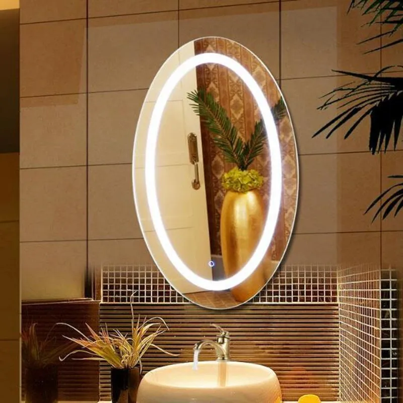 Bright Durable Anti-fog 60*80cm Led Light Mirror with Touch Switch for Bathroom Hotel Modern High End Wall mirror Lamp 1768 | Освещение