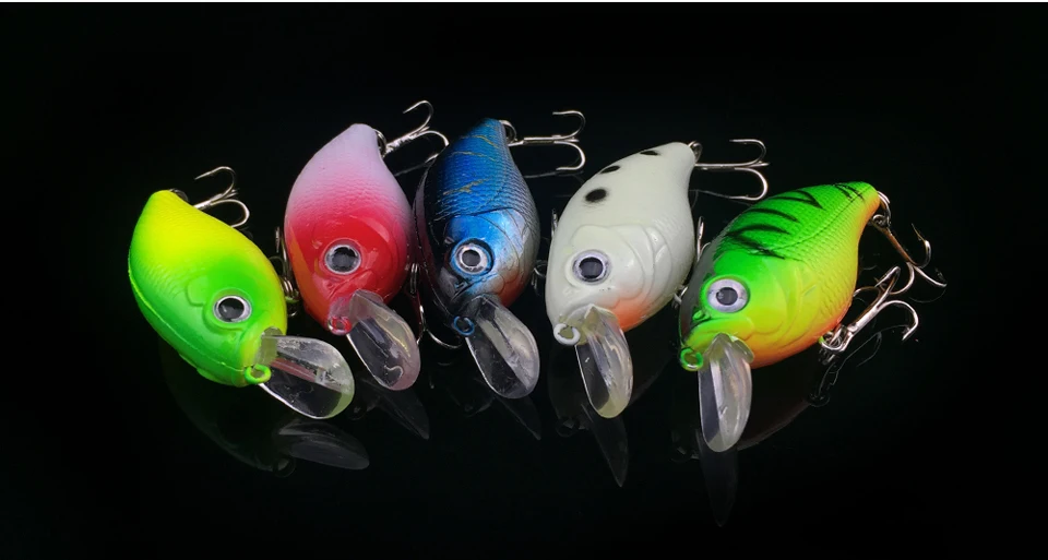 WALK FISH 5 шт./лот рыболовные приманки гольян кривошипная приманка кренкбейт бас набор наживок комплект снасти тройной крючок воблеры Рыбалка Pesca