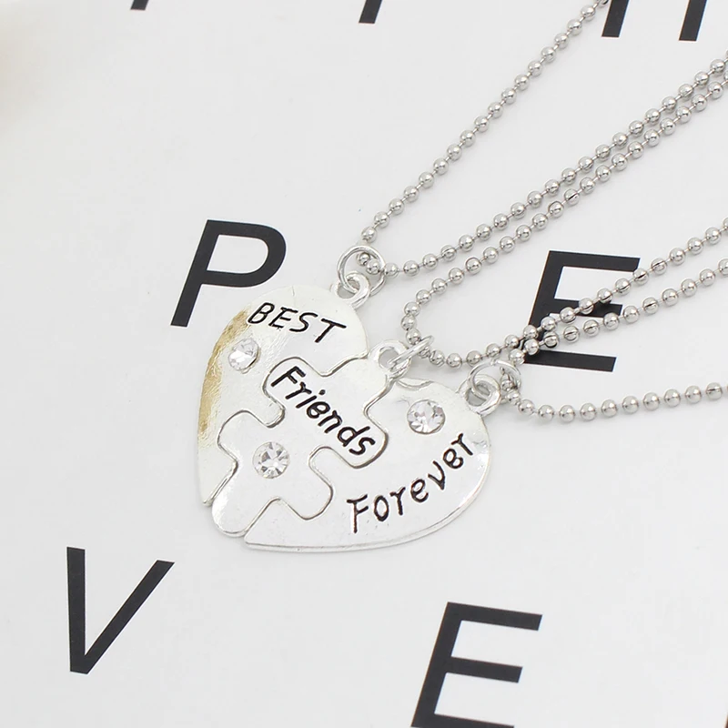 Fashion Jewelry Letters Best Friends Forever Friendship Necklace Undertale BFF Necklaces &amp Pendants 3Pc/Set | Украшения и